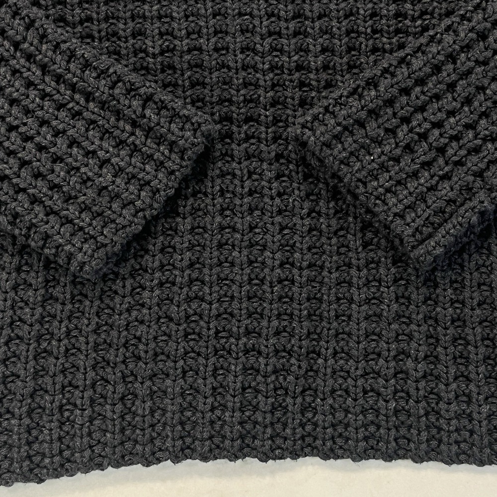Anine Bing‎ Chunky Knit Sweater Womens Small Oversized Boxy Crewneck Charcoal - Picture 5 of 8
